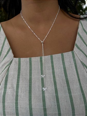 Colar gravatinha Borboleta