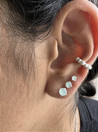 TRIO ZIRCONIA AZUL LEITOSA  P/M/G