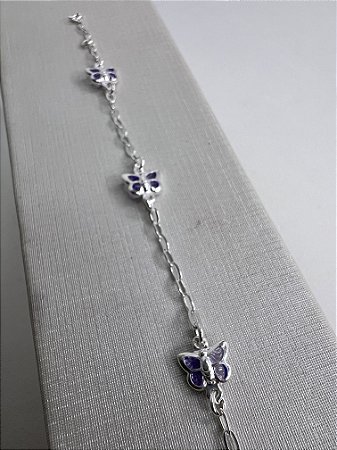 Pulseira borboletas Lilás