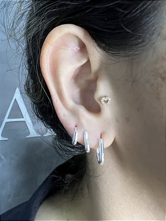 Trio argolinhas Oval
