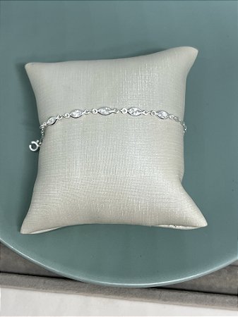 Pulseira Zirconia oval