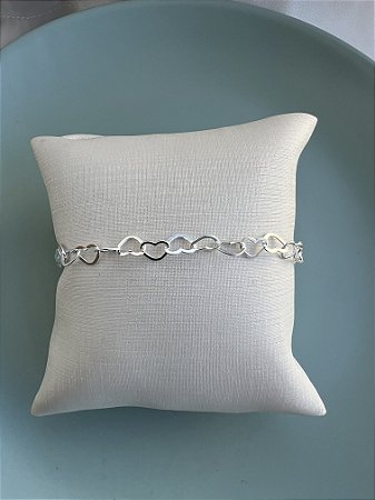 pulseira corações entrelaçado G
