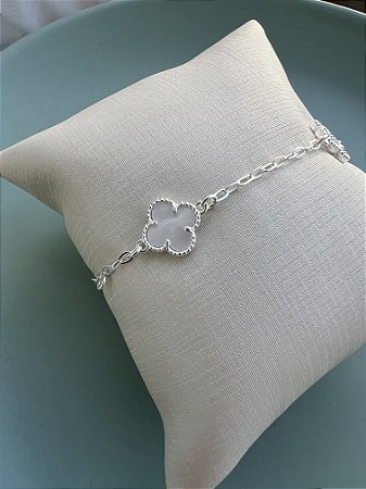Pulseira trevos madreperola