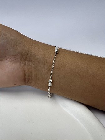 Pulseira bolinha dupla