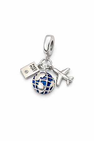 Berloque viagem prata 925