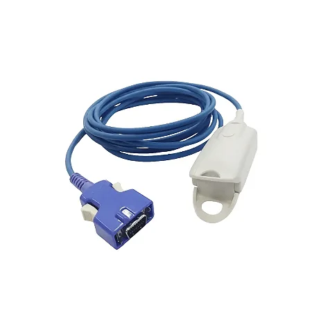 Sensor de SpO2 - Clipe de Dedo Adulto Compatível com Monitor Nellcor Não Oximax DOC
