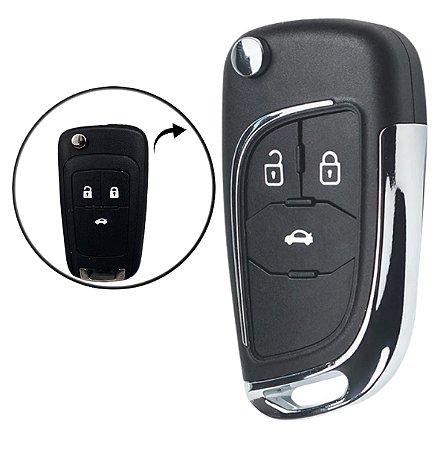 Nova Chave 3 Botões Onix Cruze S10 Montana Cobalt Spin TrackerLt Ltz Ls 2012 2013 2014 2015 2016 2017