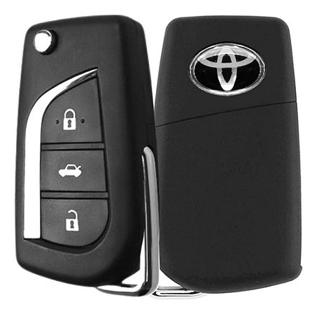 Chave Carcaça Toyota Corolla Novo 2014 a 2019 3 Botões