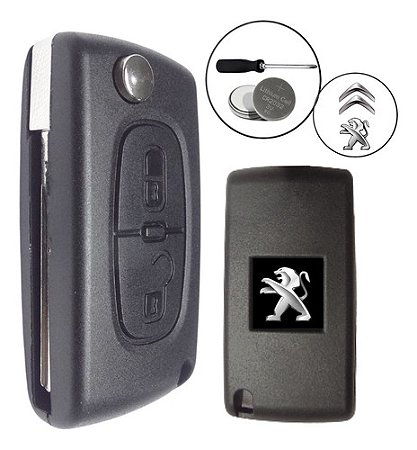 Kit Capa Carcaça Chave Canivete Citroen Peugeot C3 C4