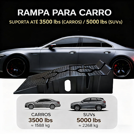 Rampa De Elevação Plástica Para Carro Cavalete Exposição