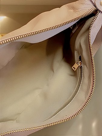 Bolsa nude couro legítimo