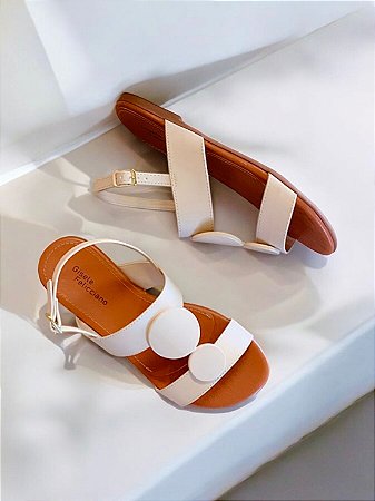 Rasteira off white 2 bolas