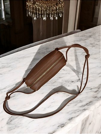 Mini bag caramelo couro legítimo