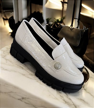 Mocassim Milão off white tratorad