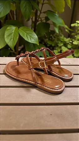 Rasteira pedras capuccino