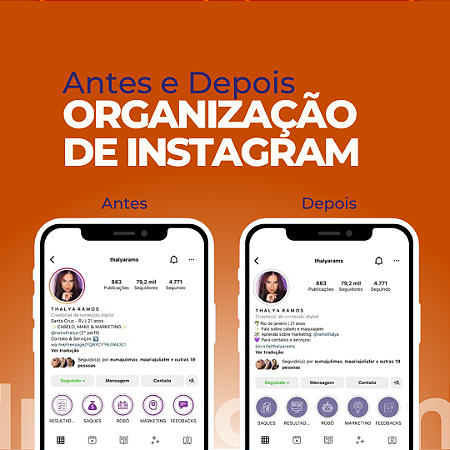 Organização de Instagram + Link Personalizado