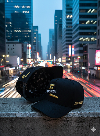 Boné Aba curva Snapback STYLE BLACK GOLD