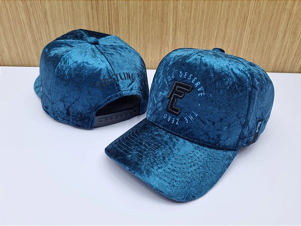 Boné Aba Curva Snapback veludo molhado FL-THE-ZERO-ONE AZUL.