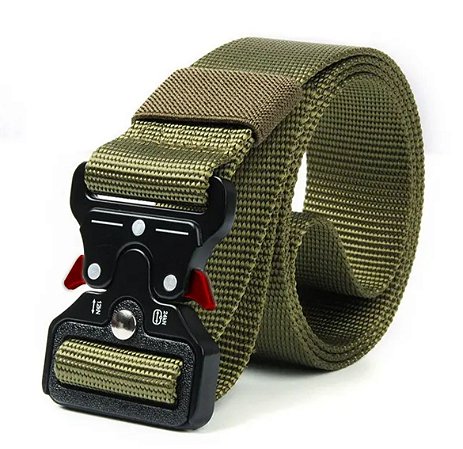 Cinto De Nylon Tático Militar De Engate Rápido Verde