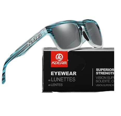 Óculos De Sol Esportivo Polarizado Kdeam C20 Smoked Grey