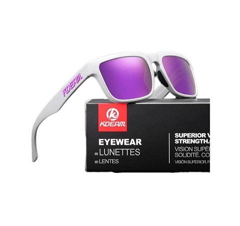 Óculos De Sol Esportivo Polarizado Kdeam C27 Mirrored Violet