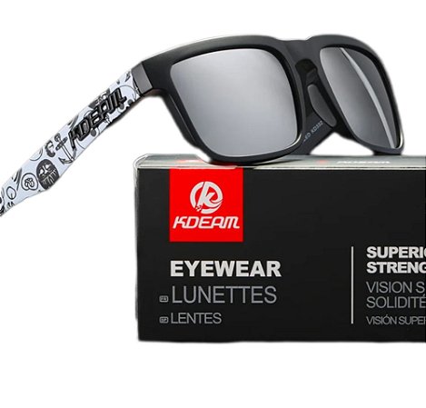 Óculos De Sol Esportivo Polarizado Kdeam C4 Mirrored Silver