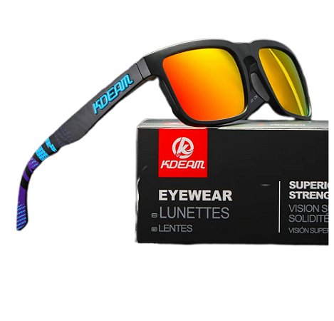 Óculos De Sol Esportivo Polarizado Kdeam C9 Mirrored Red