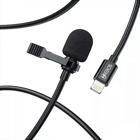 Microfone De Lapela Lightning Hrebos Compatível Com iPhone