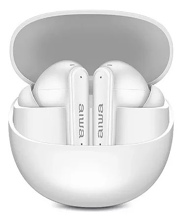 Fone De Ouvido Eardbud Aiwa Aws-eb-04w Bluetooth Ipx4 Branco