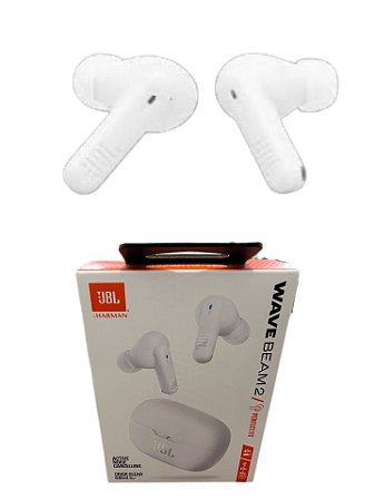 Fone De Ouvido Jbl Bluetooth Sem Fio Wave Beam 2 Jbl Branco