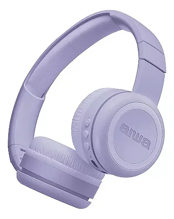 Fone De Ouvido Aiwa Aws-hp-03-p Bluetooth Roxo