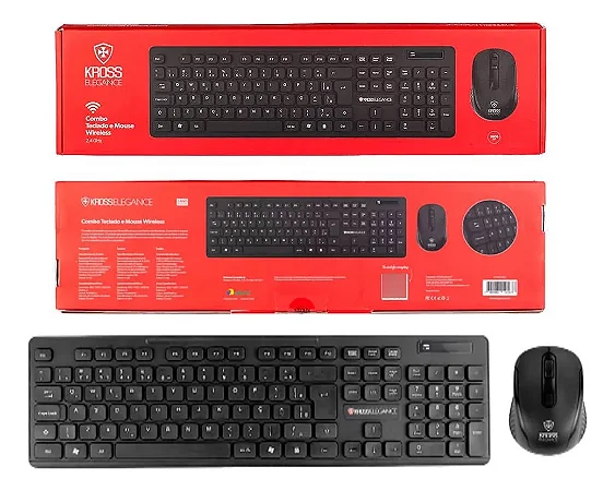 Combo Teclado E Mouse Sem Fio Ke-km558 Kross Elegance