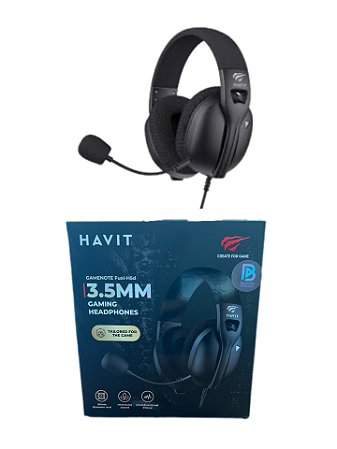 Headset Gamer Havit Fuxi-h5d, 3.5mm, Drivers De 50mm, Preto