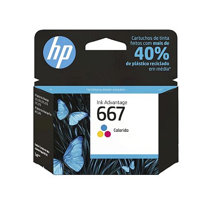 Cartucho Hp Advantage 667 Colorido 2ml Original 1un