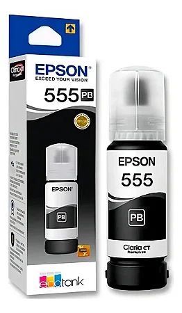 Refil De Tinta Epson 555 Preto Foto L8160 L8180