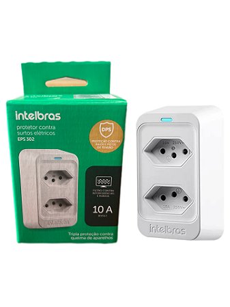 Protetor Elétrico Intelbras Eps 302 Branco 2 Tomadas