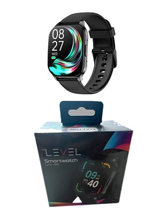 Smartwatch Hi Level Lvw-51s Sport Tela 1,96 Amoled Alumínio - Preto
