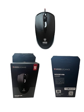 Mouse Kross Elegance Ke-m099 Óptico Usb Preto 1000 Dpi - Preto