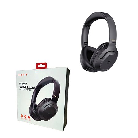 Fone De Ouvido Havit H612bt Bluetooth Preto 50h Bateria Preto