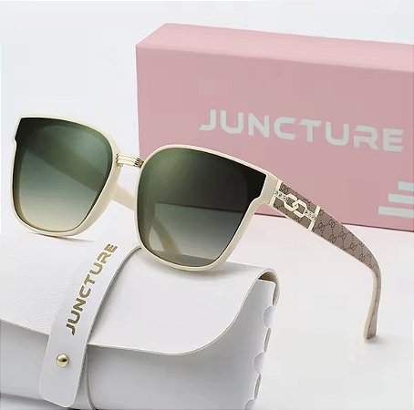 Óculos De Sol Olho De Gato Juncture 2505-c5 Bege-verde