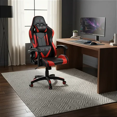 Cadeira Gamer Ergonômica Level Lv-c01dn Vermelho