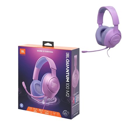 Headset Gamer Com Fio Quantum 100m2 Jbl Com Mic - Roxo