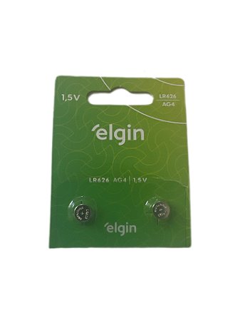 Bateria Alcalina Lr626 Elgin 626 Ag4 - Kit De 2 Unidades