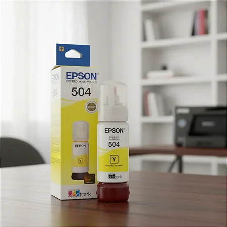 Garrafa De Tinta Epson T504422 Amarelo 70ml
