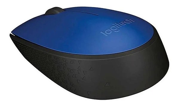 Logitech Mouse Sem Fio M170 Com Pilha Inclusa - Azul - Preto