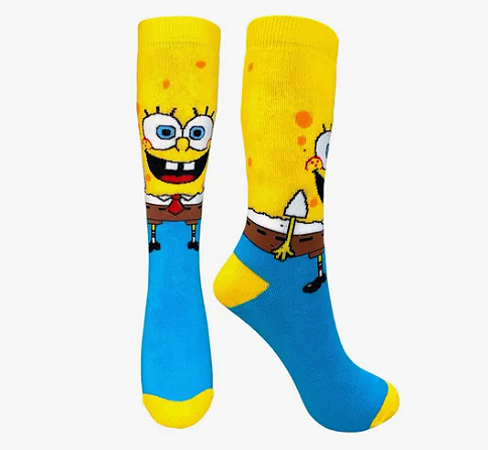 Meia Bob Esponja Divertida Estilo e Conforto