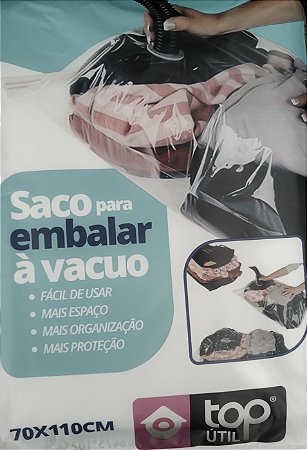 Kit c/2 Saco a Vácuo Organizador Viagem Casa 70x110 ANTIMOFO