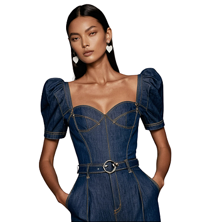 Macacão jeans Azaleia