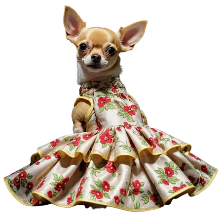 Roupa de Pet Vestido Floral