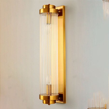 Arandela Wall Light 11x40cm Alumínio e Vidro Sindora DCB00279